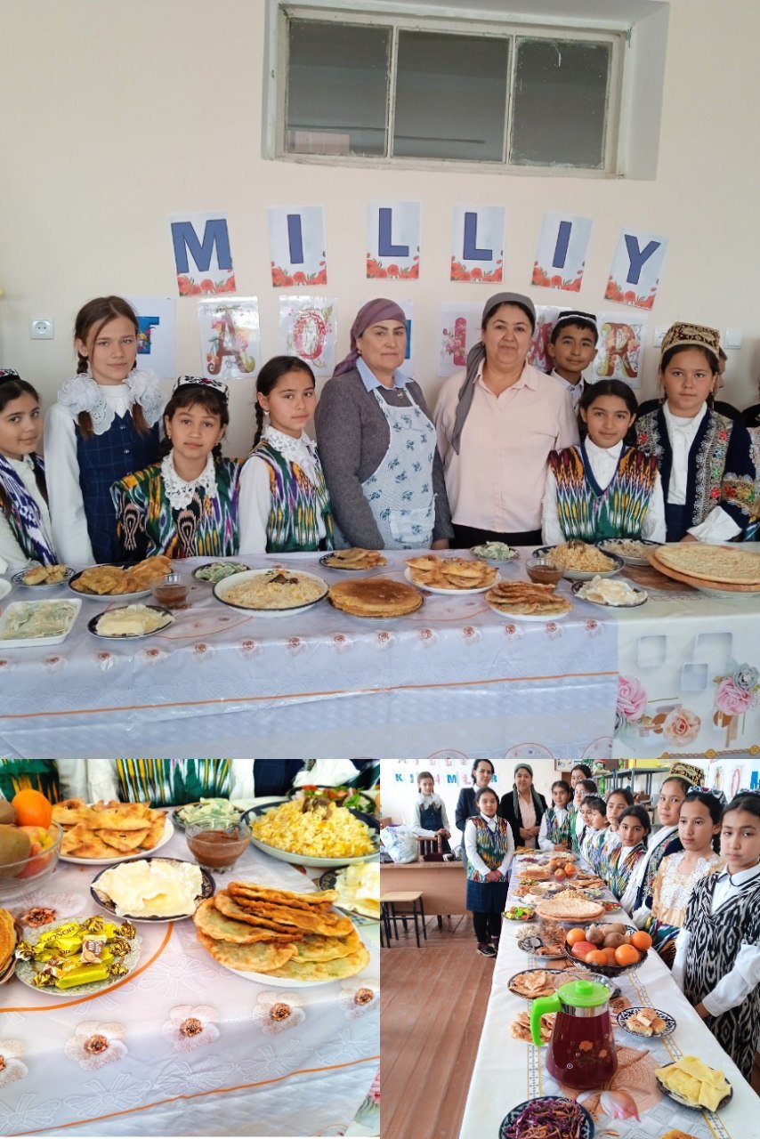 Maktabimizda 5 sinf o'quvchilar o'rtasida "Milliy taomlar " tanlovi